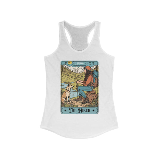 The Hiker Tarot Card Women's Racerback Tank