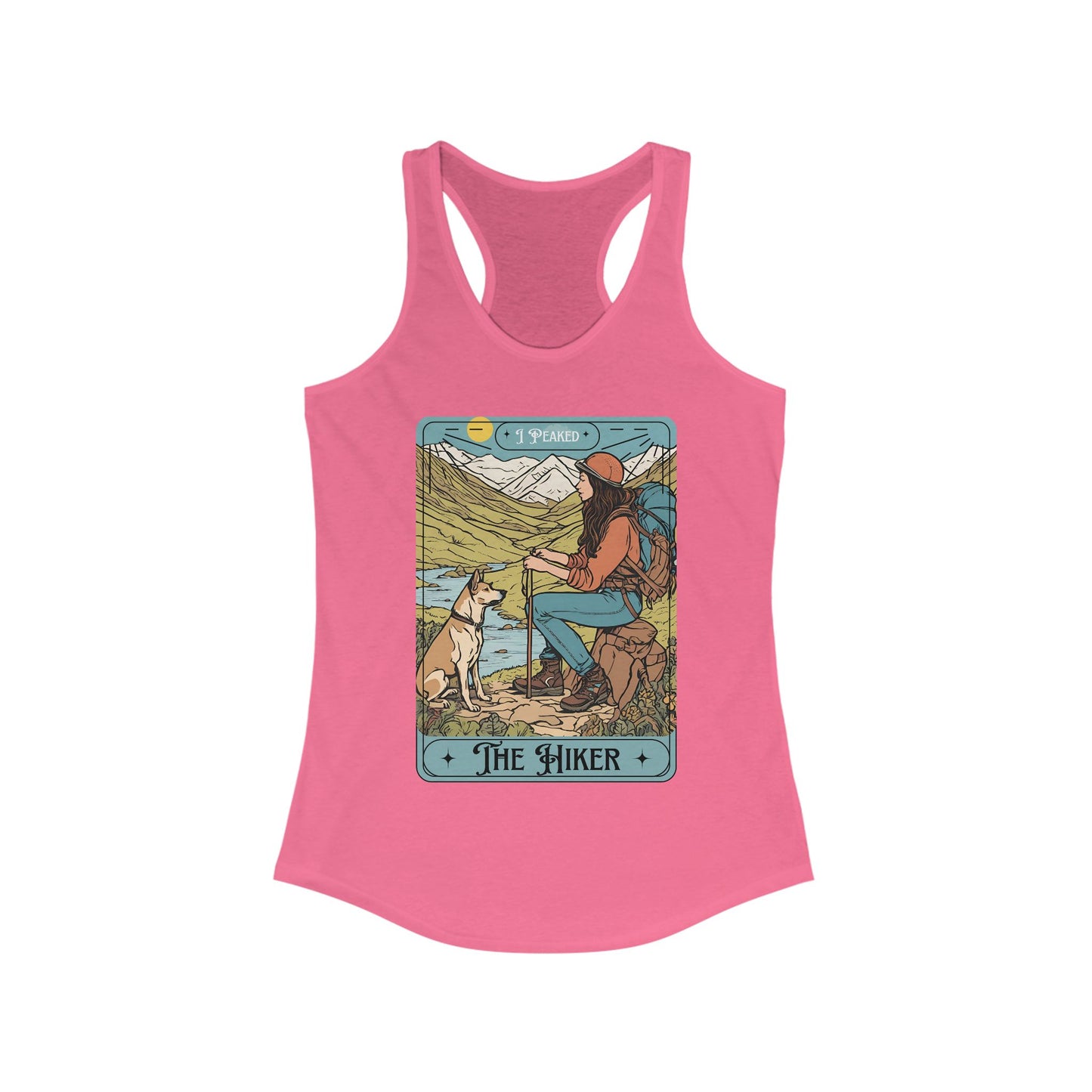 The Hiker Tarot Card Women's Racerback Tank