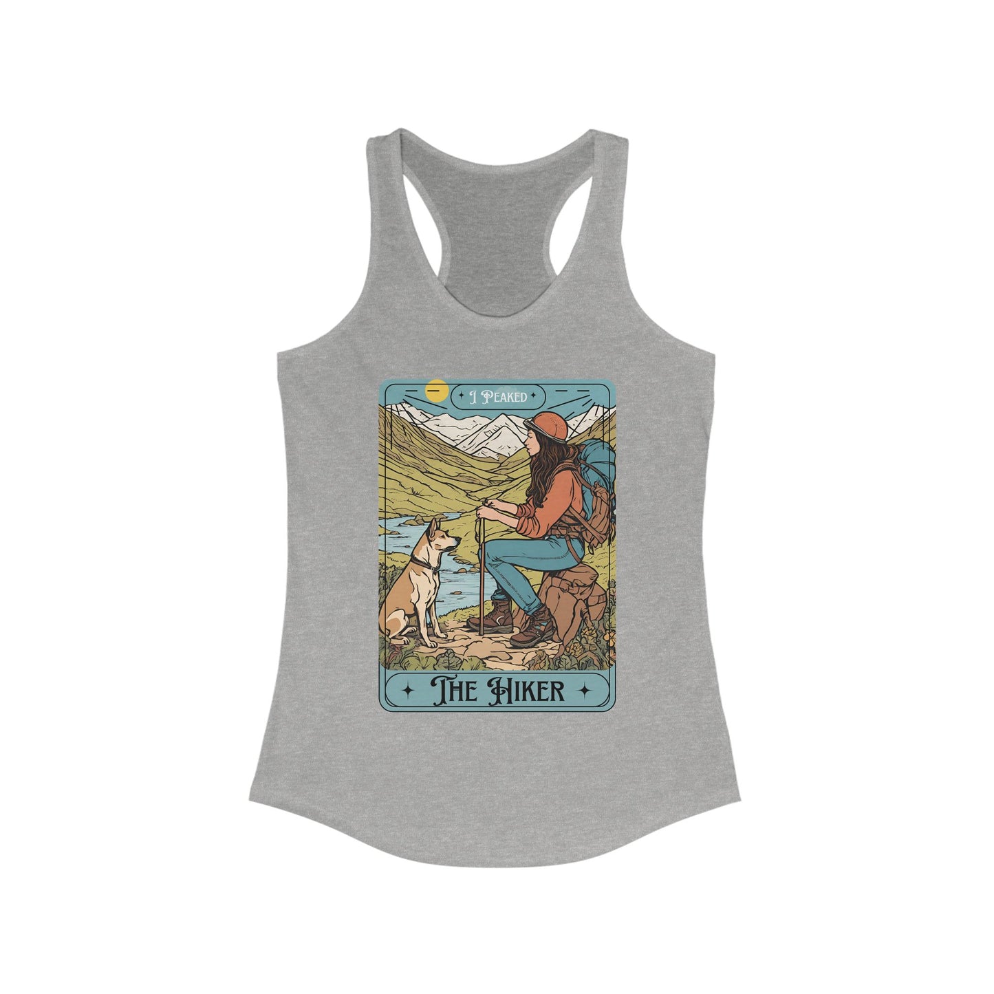 The Hiker Tarot Card Women's Racerback Tank
